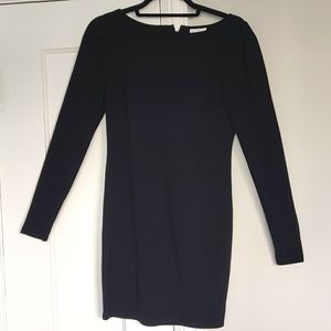 🍩 Black Long Sleeve Mini Knit Dress 🍩 | S